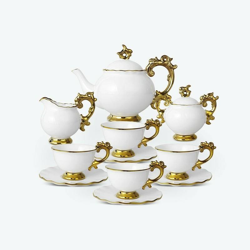 15 Pieces British Porcelain Tea Set | English Tea Sets English Tea Sets English Tea Sets