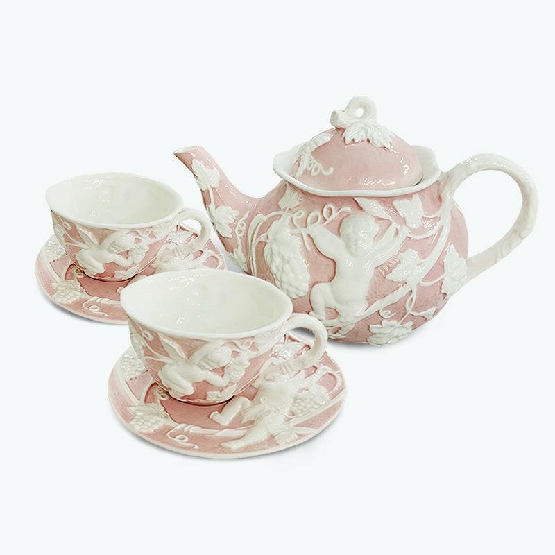 Angel Sculpture Ceramic Tea Set | English Tea Sets English Tea Sets English Tea Sets