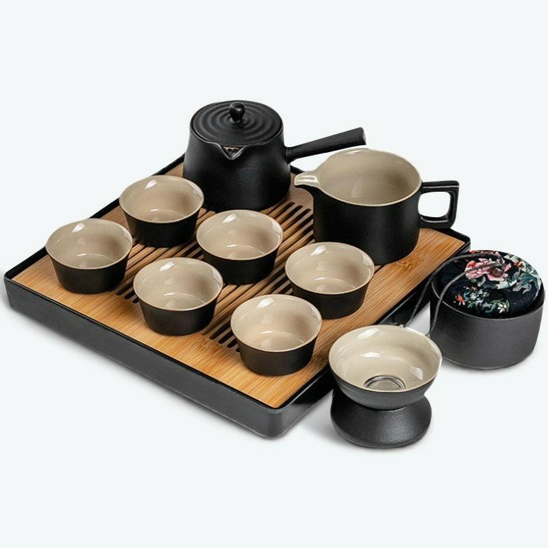 Black Ceramic Kung Fu Tea Set | Kung Fu Tea Sets Kung Fu Tea Sets Kung Fu Tea Sets