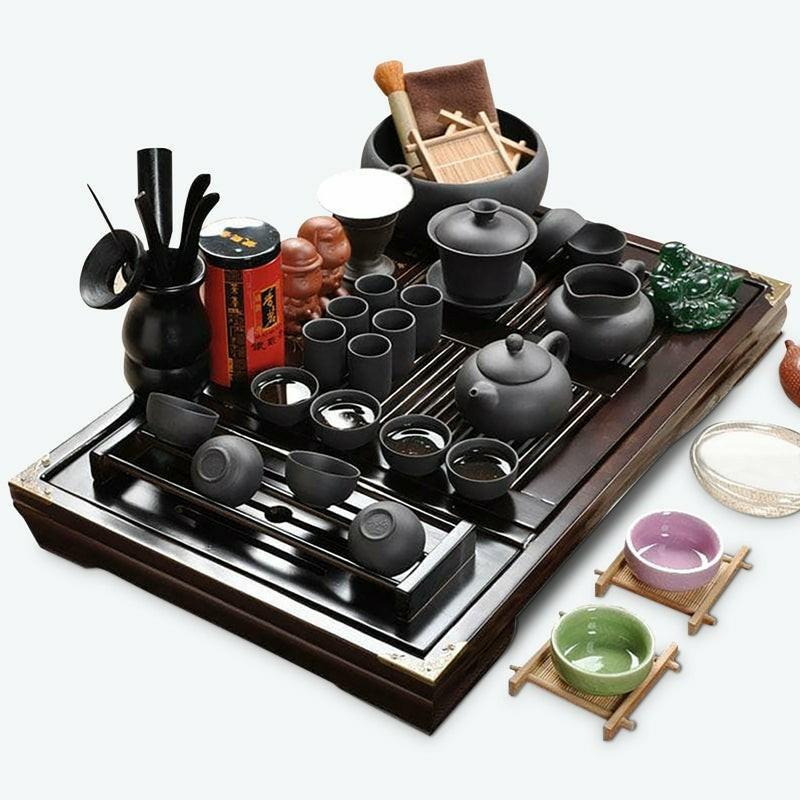 Black Ceramic Tea Cup Set | Kung Fu Tea Sets Kung Fu Tea Sets Kung Fu Tea Sets