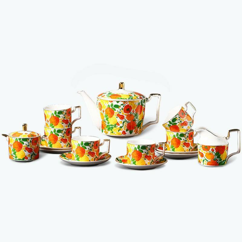 Blooming Flowers Bone China Vintage Tea Set | English Tea Sets English Tea Sets English Tea Sets