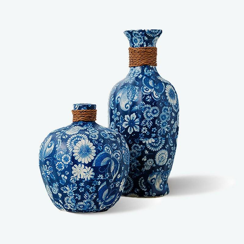 Blue And White Liscio Japanese Style Vases | Bud Vase Bud Vase Bud Vase