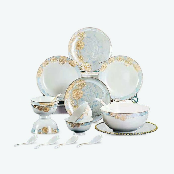 Blue And Yellow Flower Good Time Dinner Set | Dinner Sets Dinner Sets Dinner Sets