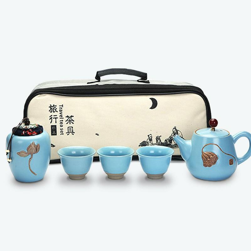 Blue Ceramic Travel Kung Fu Tea Set | Kung Fu Tea Sets Kung Fu Tea Sets Kung Fu Tea Sets