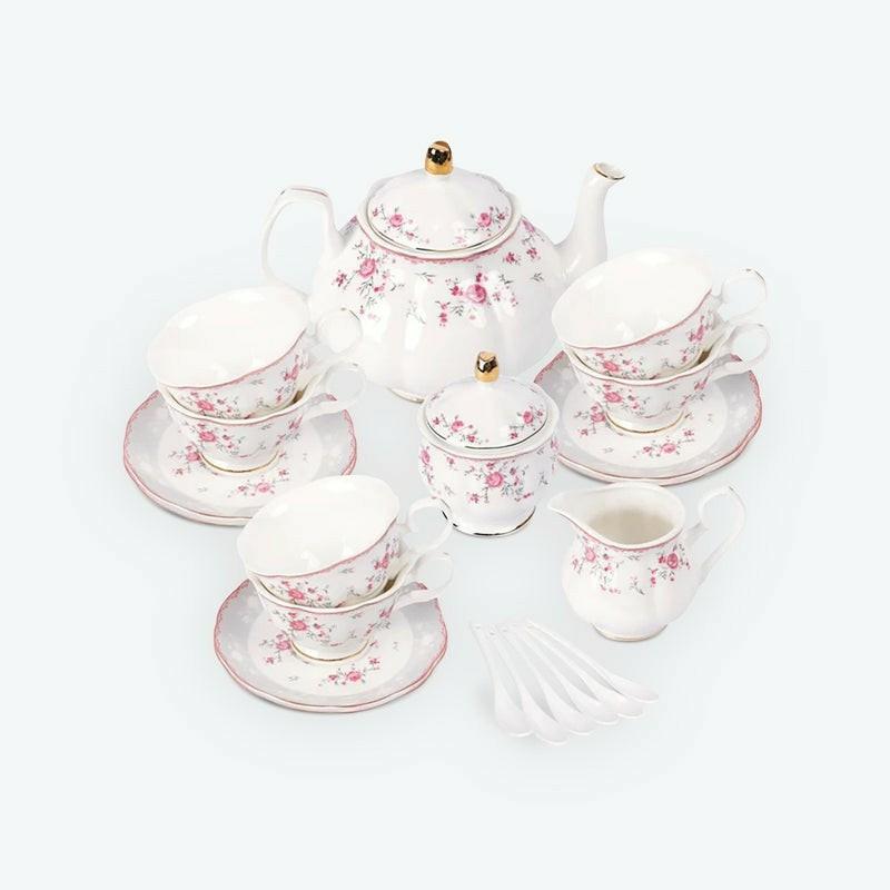 Blue Flowers Porcelain Tea Set | English Tea Sets English Tea Sets English Tea Sets