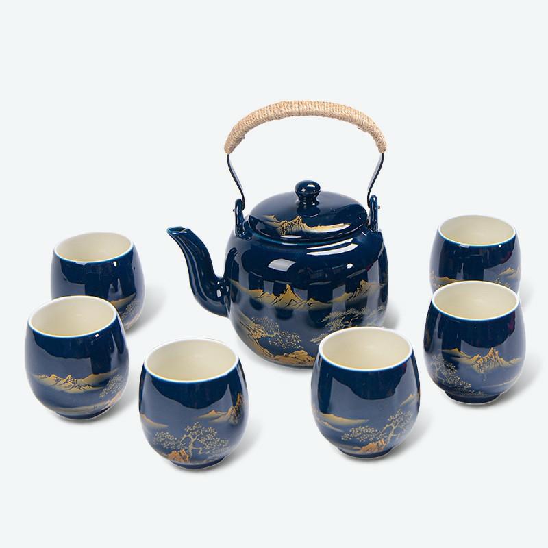 Blue Landscape Ceramic Kung Fu Tea Set | Kung Fu Tea Sets Kung Fu Tea Sets Kung Fu Tea Sets