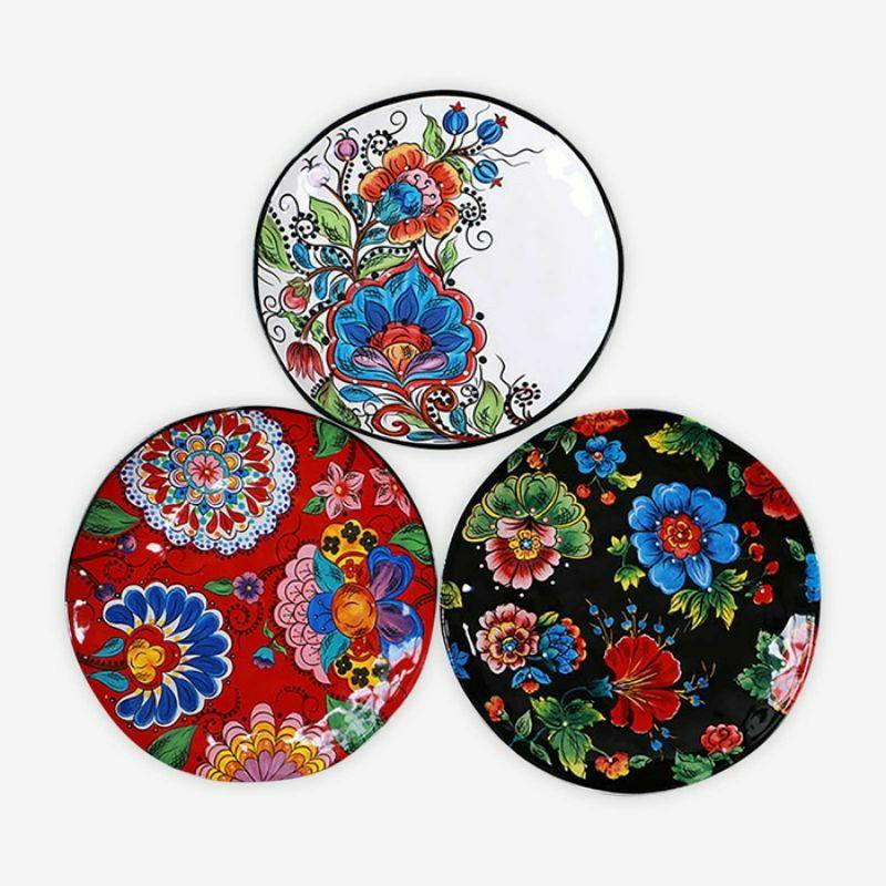 Bohemian Round Plates Set | Plates Dinnerware Plates