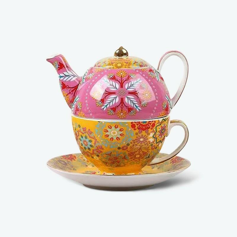 Bohemian Style Hand Painted Tea Set | Modern Tea Sets Modern Tea Sets Modern Tea Sets