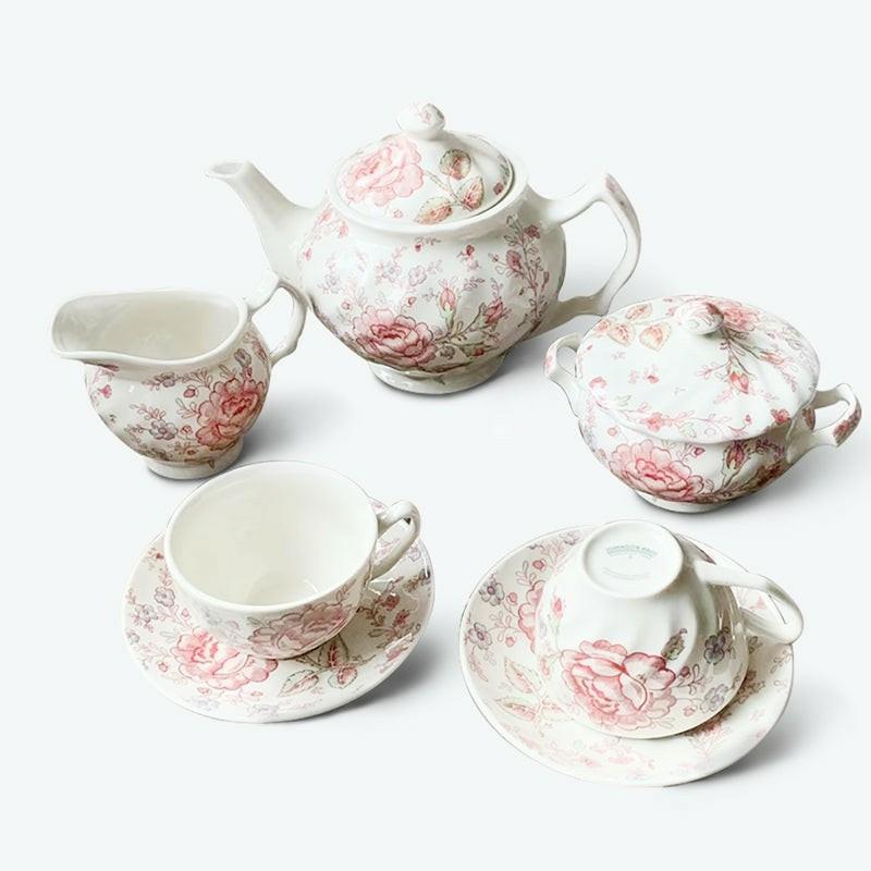 British Pink Floral Tea Set | English Tea Sets English Tea Sets English Tea Sets