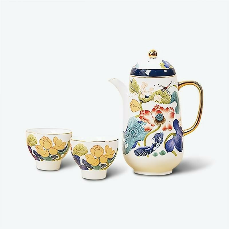 Chinese Enamel Painted Porcelain Tea Set | English Tea Sets English Tea Sets English Tea Sets