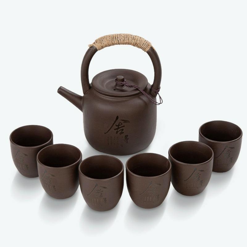 Chinese Printing Purple Clay Kung Fu Tea Set | Kung Fu Tea Sets Kung Fu Tea Sets Kung Fu Tea Sets