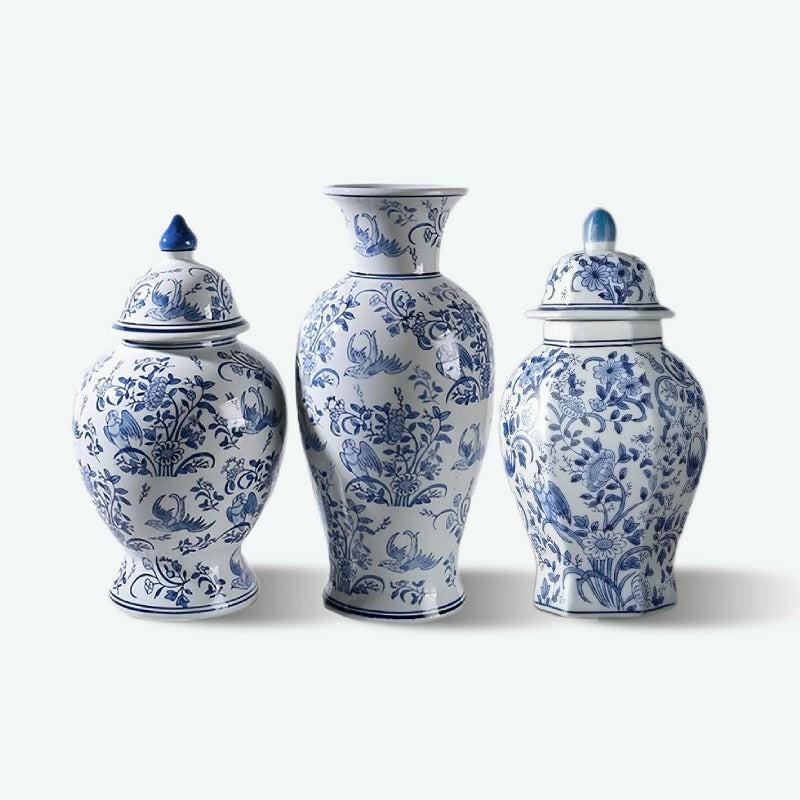 Chinese Style Blue and White Porcelain Ginger Jar Vase | Blue And White Porcelain Vase Blue And White Porcelain Vase Blue And White Porcelain Vase