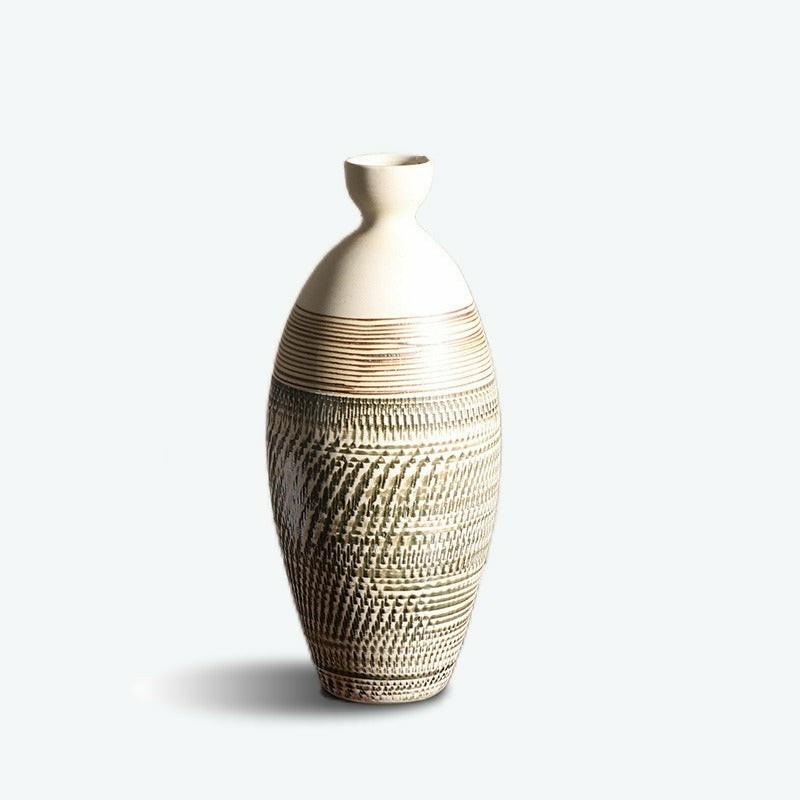 Classic Retro Striped Ceramic Vase | Bud Vase Bud Vase Bud Vase