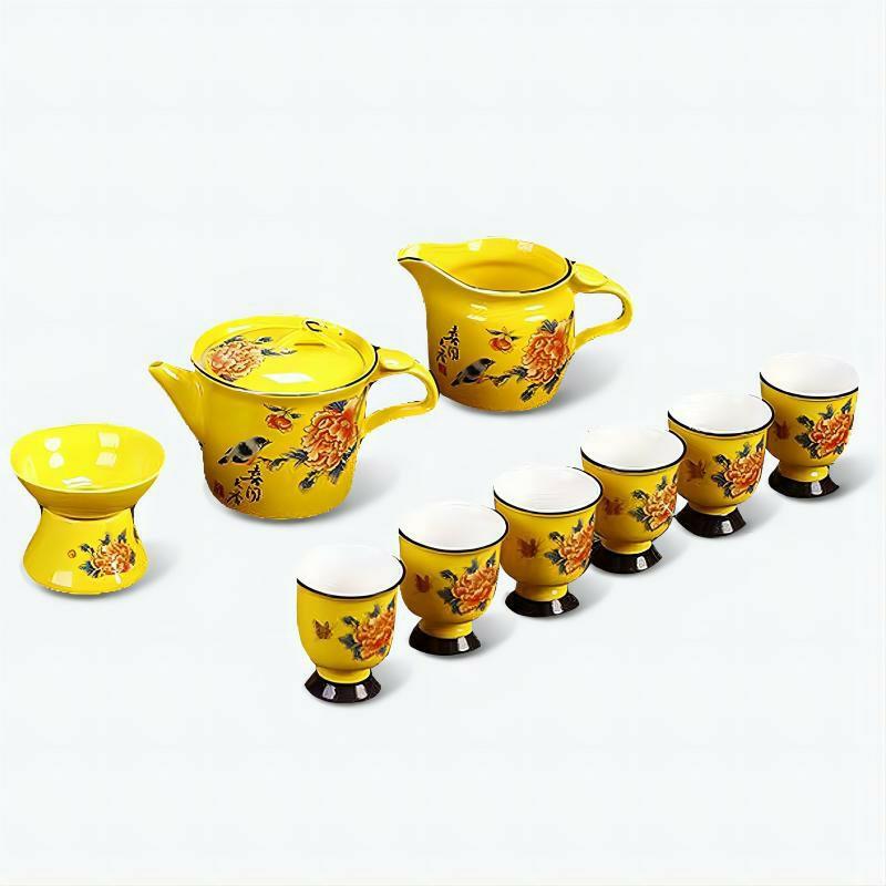 Classical Flower Ceramic Kung Fu Tea Set | Kung Fu Tea Sets Kung Fu Tea Sets Kung Fu Tea Sets