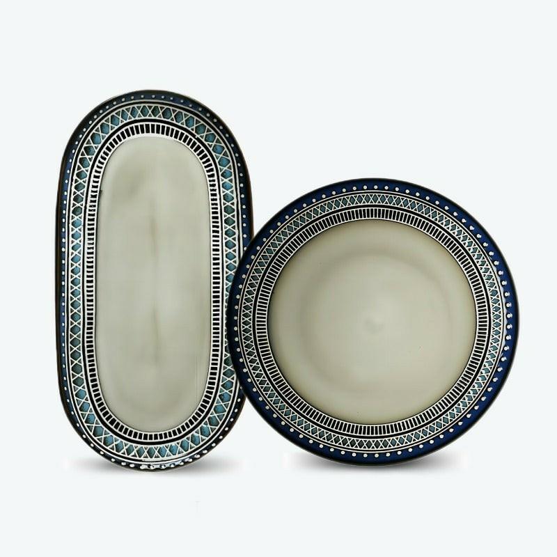 Embossed Reactive Glaze Stoneware Plate | Plates Plates