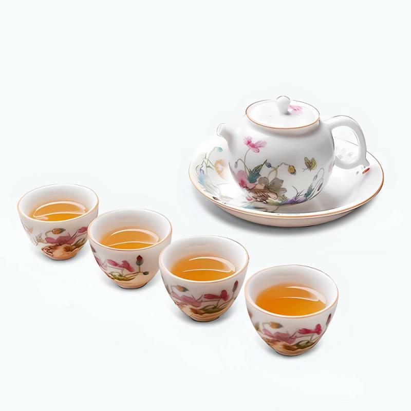 Floral Ceramic Kung Fu Tea Set | Kung Fu Tea Sets Kung Fu Tea Sets Kung Fu Tea Sets