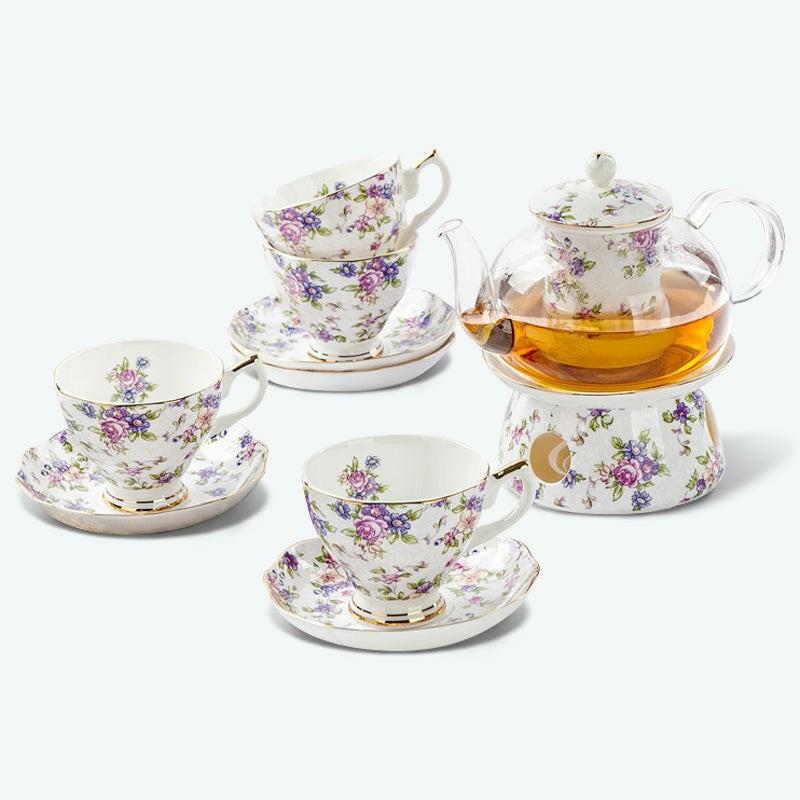 Flower Bird Ceramic English Tea Set | English Tea Sets English Tea Sets English Tea Sets