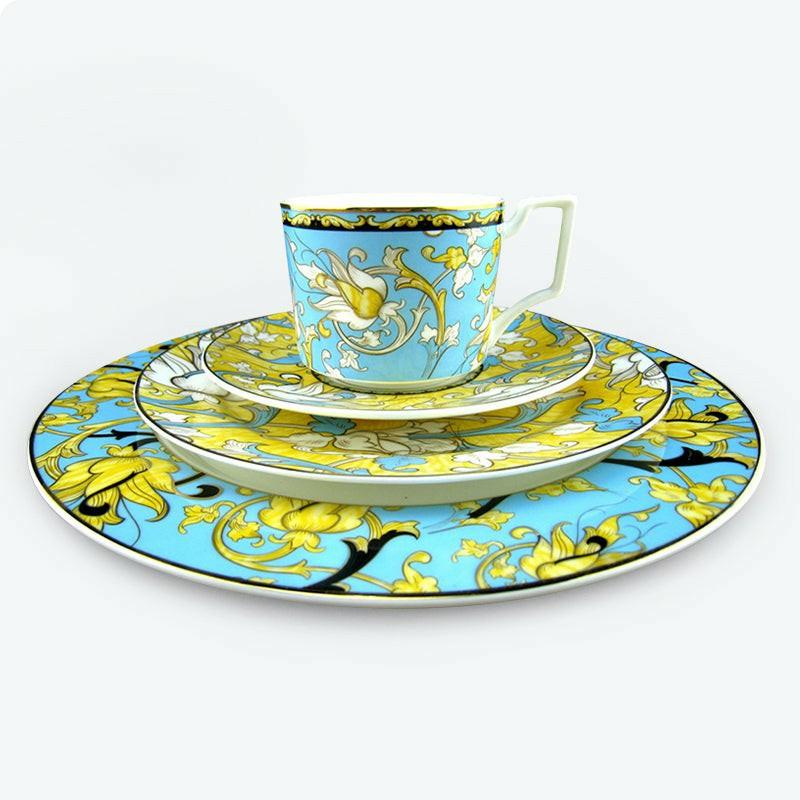 Gold Bone China Dinnerset with Coffee Cup,Dinner Plate | Plates Dinner Sets Dinner Sets