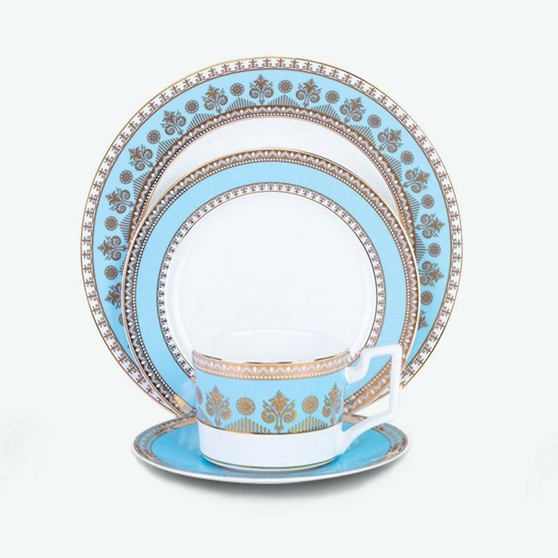 Gold Leaf Bone China Dinnerset with Coffee Cup,Dinner Plate | Plates Dinner Sets Dinner Sets