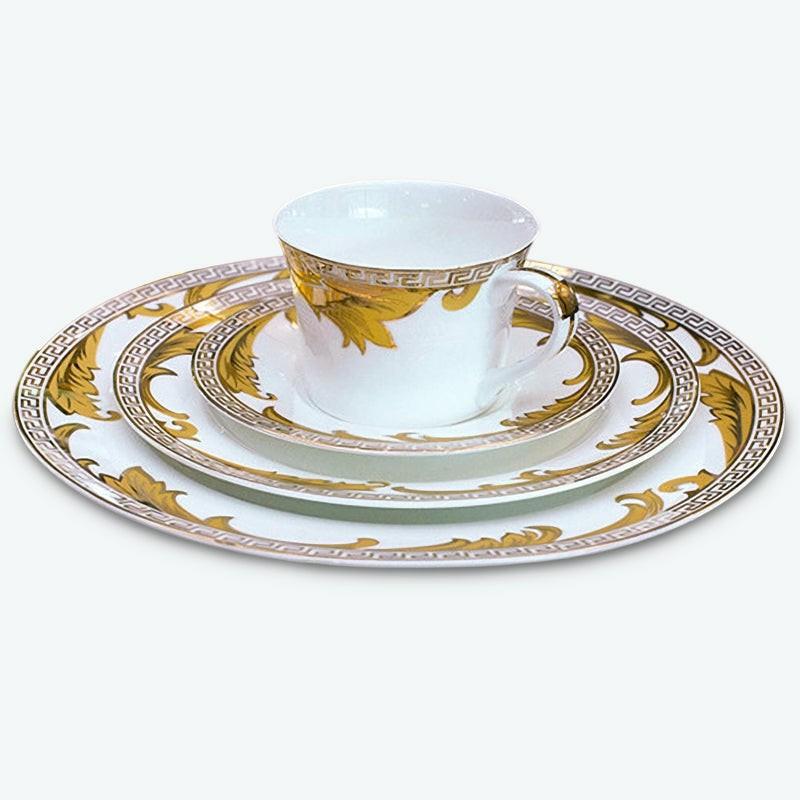 Gold Modern Bone China Dinnerset with Coffee Cup,Dinner Plate | Dinner Sets Dinner Sets Dinner Sets