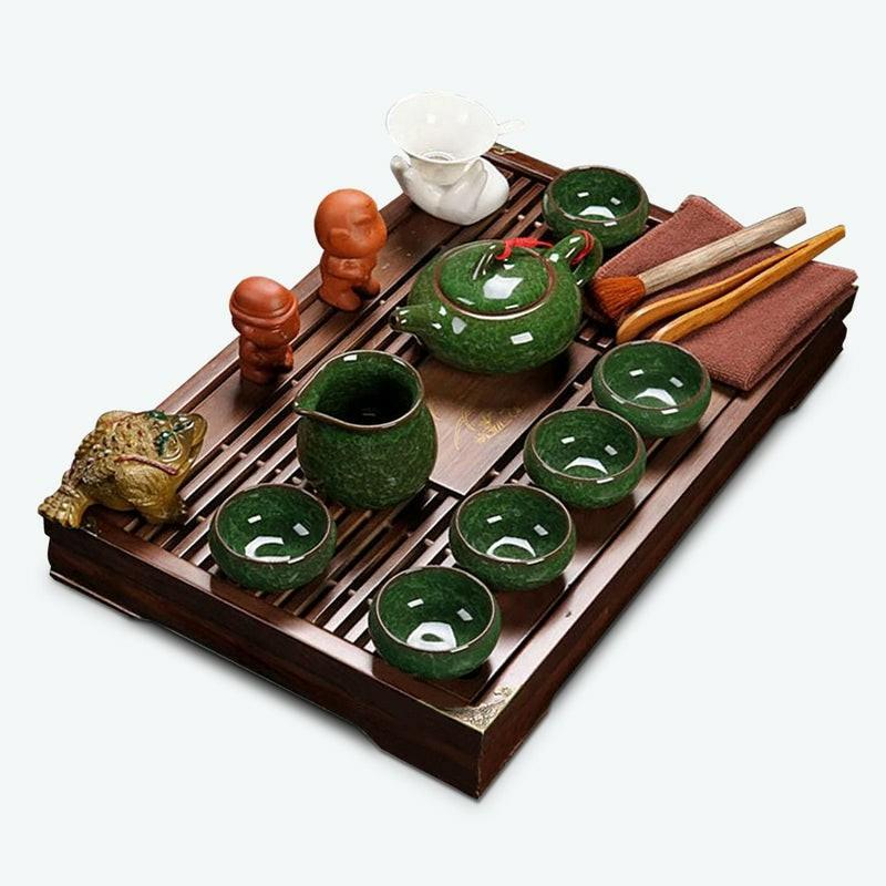 Green Ceramic Tea Cup Set | Kung Fu Tea Sets Kung Fu Tea Sets Kung Fu Tea Sets