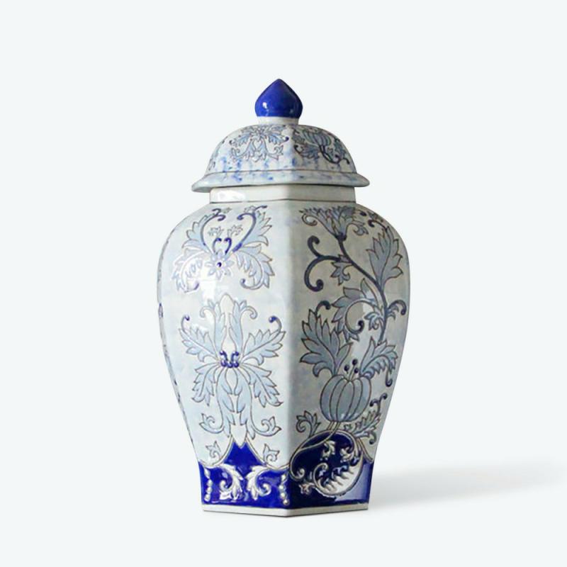 Hand-Painted Blue and White Porcelain Ginger Jar Vase | Blue And White Porcelain Vase Blue And White Porcelain Vase Blue And White Porcelain Vase