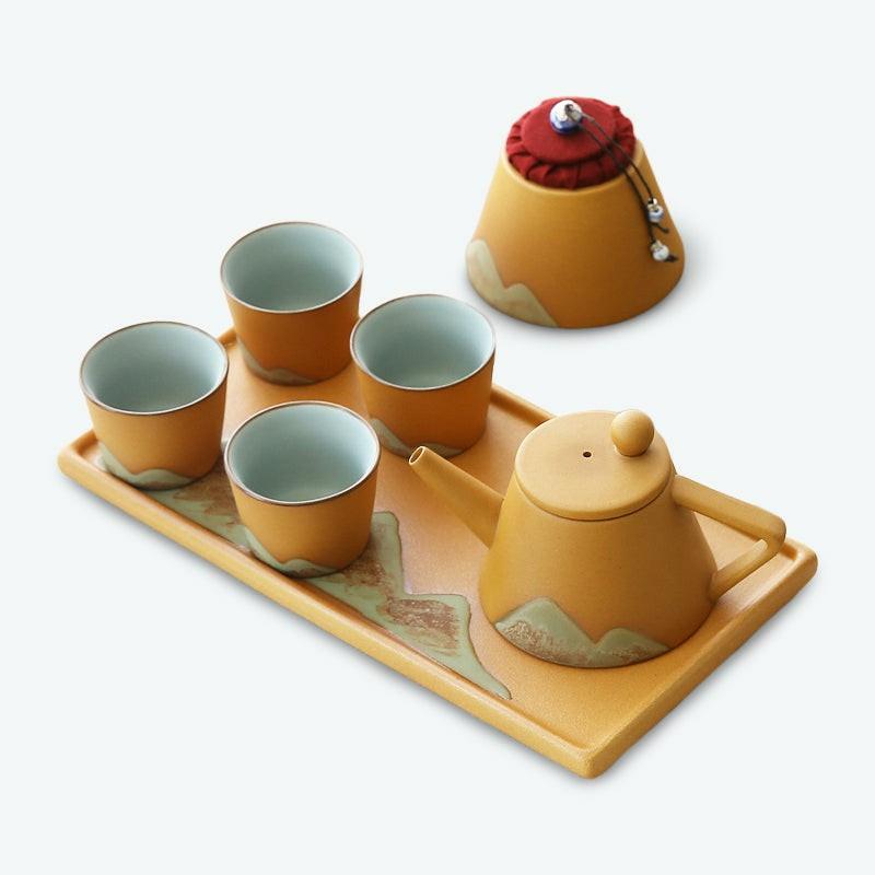 Hand Painted Mountain Ceramic Kung Fu Tea Set | Kung Fu Tea Sets Kung Fu Tea Sets Kung Fu Tea Sets