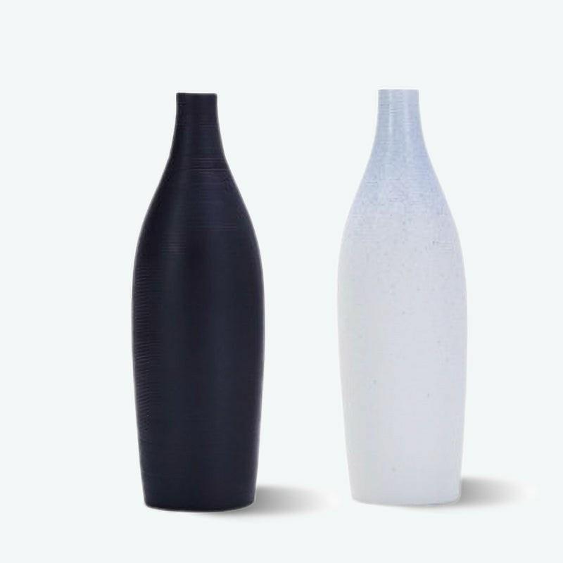 Horizontal Striped Ceramic Vase | Bud Vase Bud Vase Bud Vase