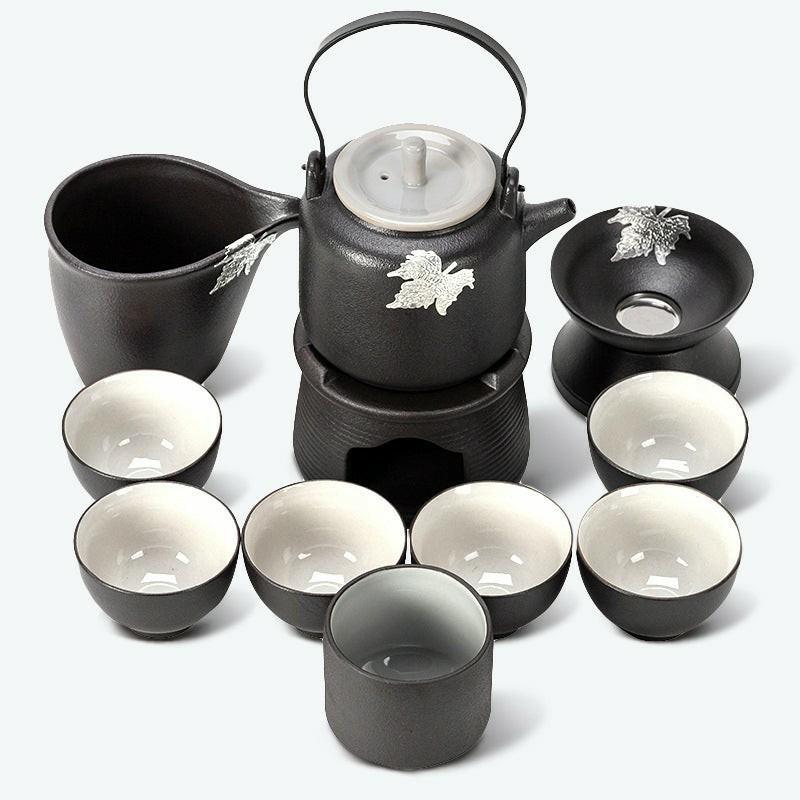 Japanese Style Black Pottery Handle Tea set | Kung Fu Tea Sets Japanese Tea Sets Japanese Tea Sets