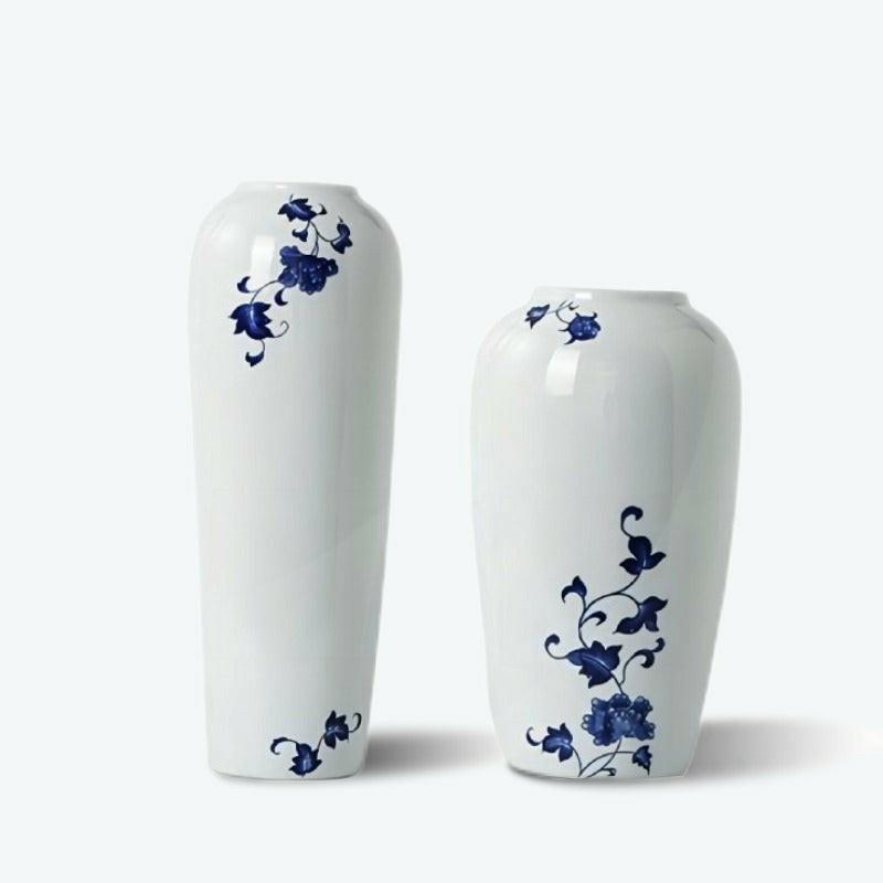 Jingdezhen Hand-Painted Blue Flower Vase | Floor Vase Bud Vase Bud Vase