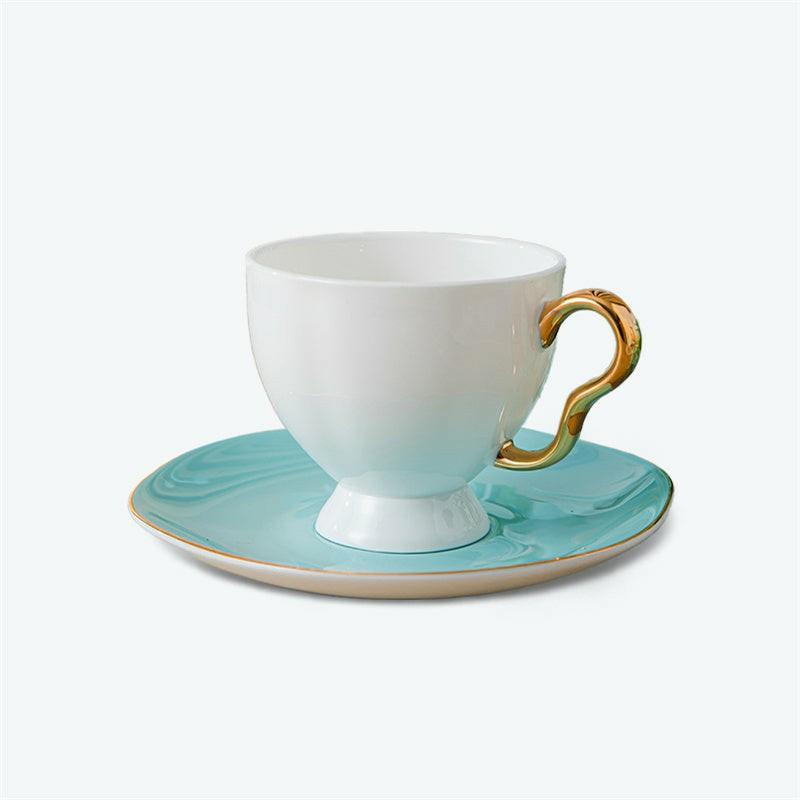 Luxury Bone China Gold Trim Ceramic Tea Set | Modern Tea Sets Golden Trim Collection Modern Tea Sets