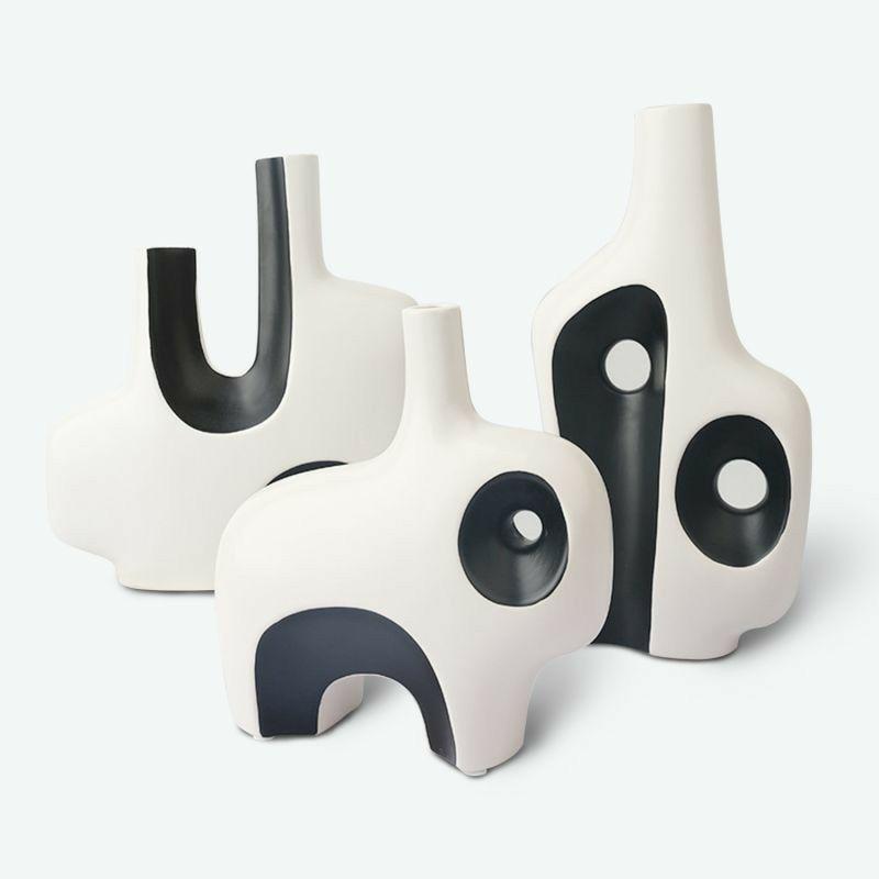 Modern Creative Black And White Ceramic Vase | Bud Vase Bud Vase Bud Vase