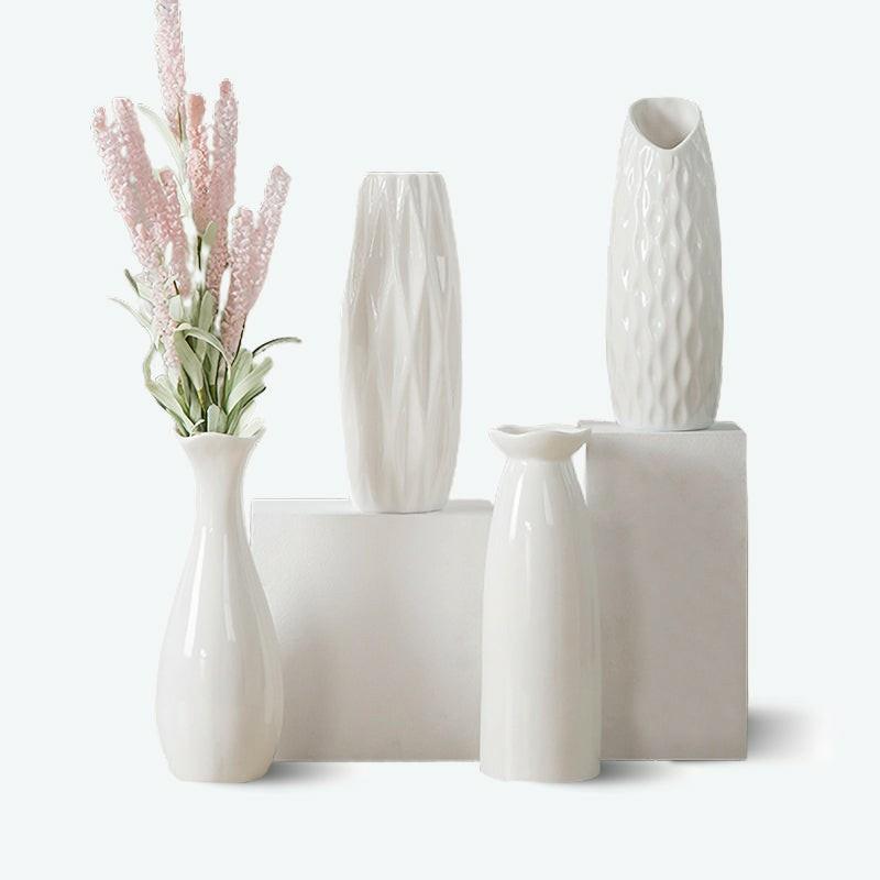 Modern Simple White Ceramic Vase | Bud Vase Bud Vase Bud Vase