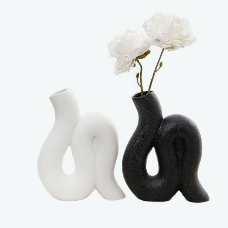 Nordic Black White Creative Ceramic Vase | Bud Vase Bud Vase Bud Vase