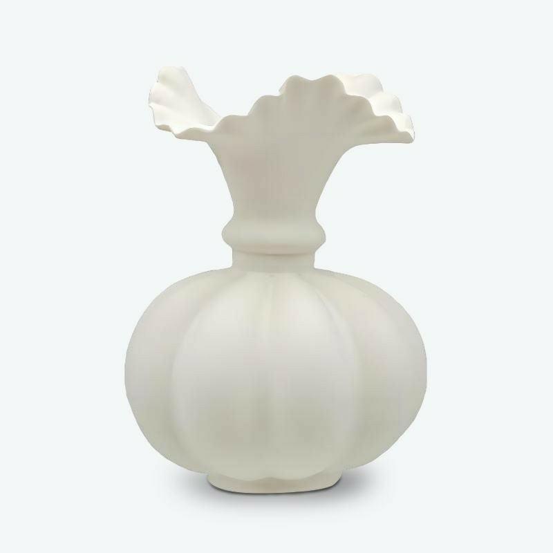 Nordic White Vintage Pumpkin Ceramic Vase | Bud Vase Bud Vase Bud Vase