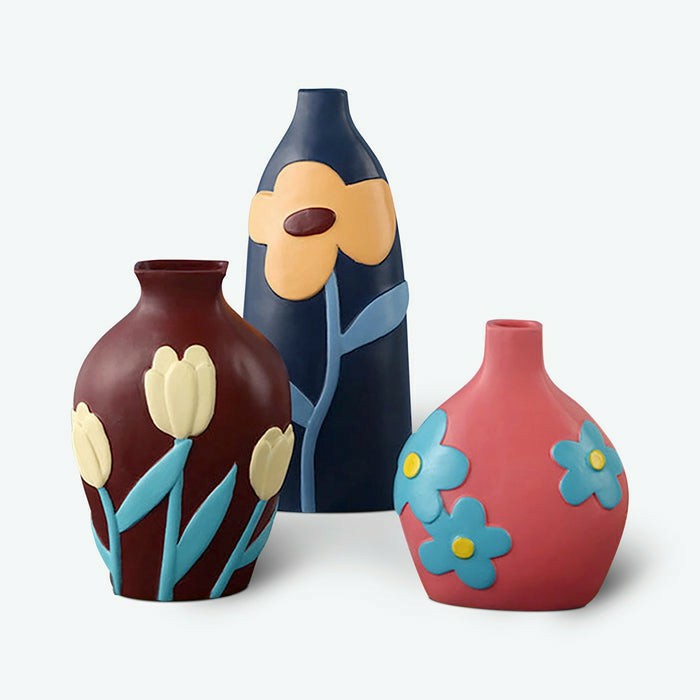 Painting Japanese Style Ceramic Vase | Bud Vase Bud Vase Bud Vase