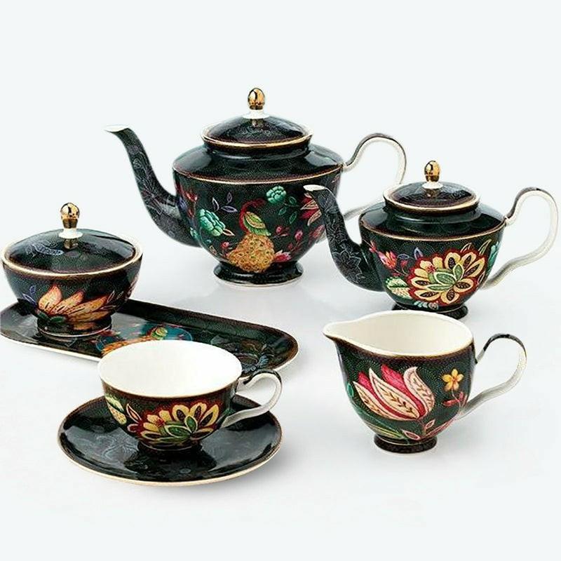 Peacock Gold line Tea Set | English Tea Sets Bird Series English Tea Sets