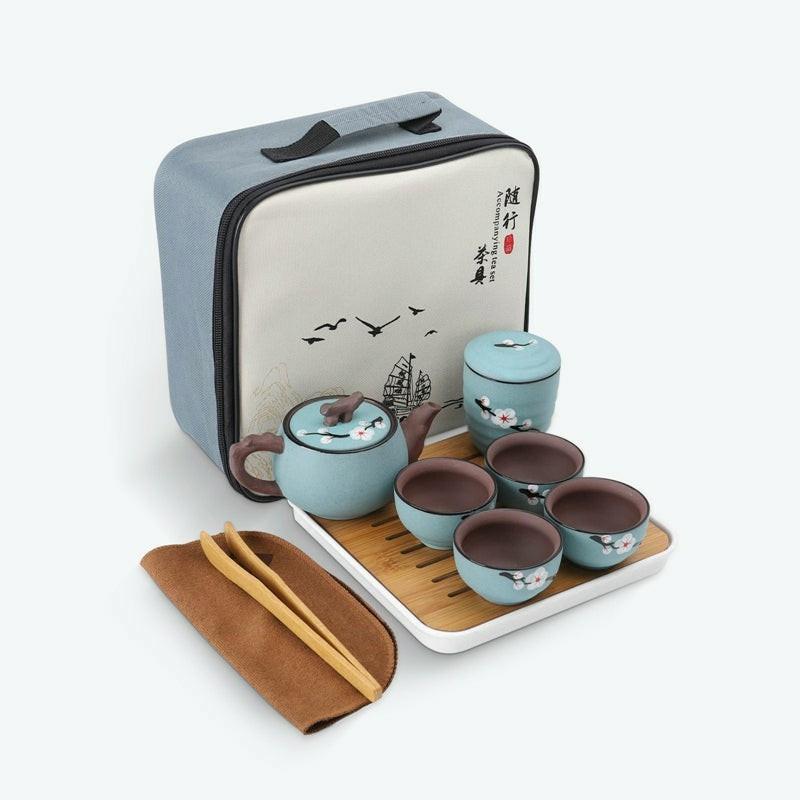 Plum Blossom Travel Kung Fu Tea Set | Kung Fu Tea Sets Kung Fu Tea Sets Kung Fu Tea Sets