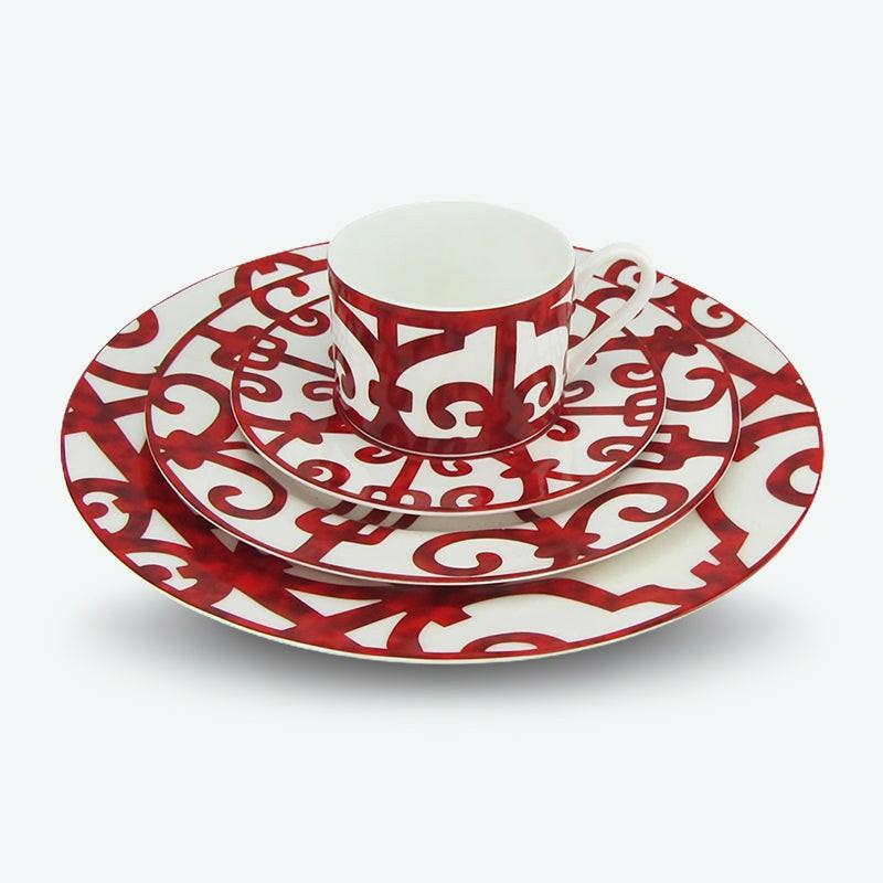 Red Bow Bone China Dinnerset with Coffee Cup,Dinner Plate | Plates Dinner Sets Dinner Sets