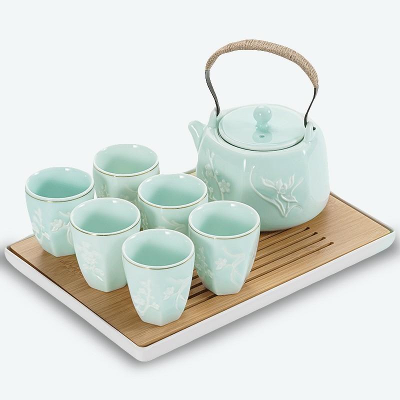 Relief Plum Blossom Kung Fu Tea Set | Kung Fu Tea Sets Kung Fu Tea Sets Kung Fu Tea Sets