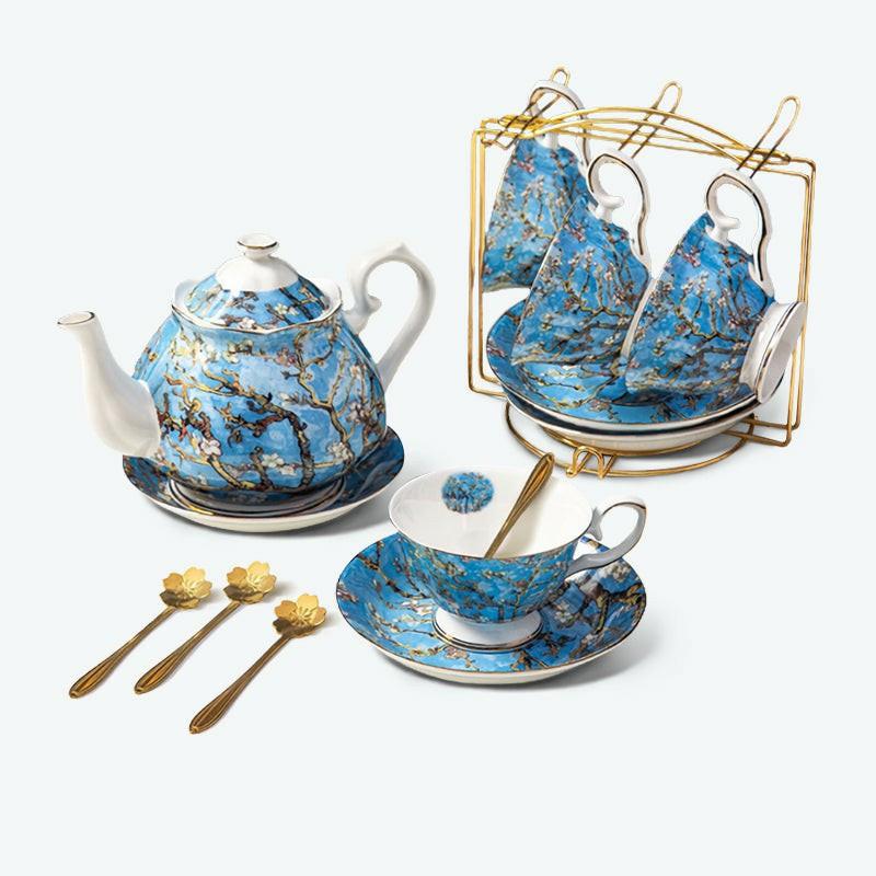 Van Gogh Starry Sky Apricot Blossom Tea Set | English Tea Sets English Tea Sets English Tea Sets