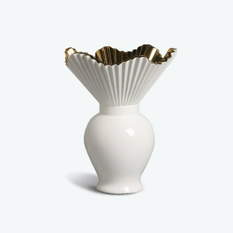 White Lotus Leaf -Shaped Ceramic Vase | Bud Vase Bud Vase Bud Vase