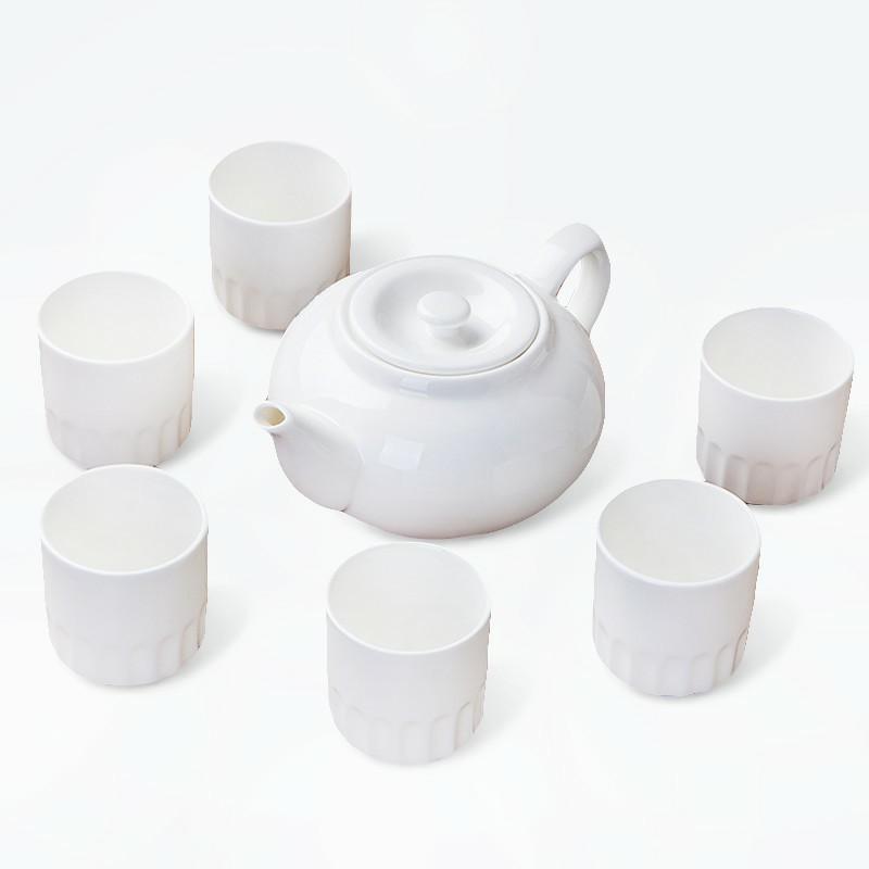 White Vertical Ceramic Kung Fu Tea Set | Kung Fu Tea Sets Kung Fu Tea Sets Kung Fu Tea Sets