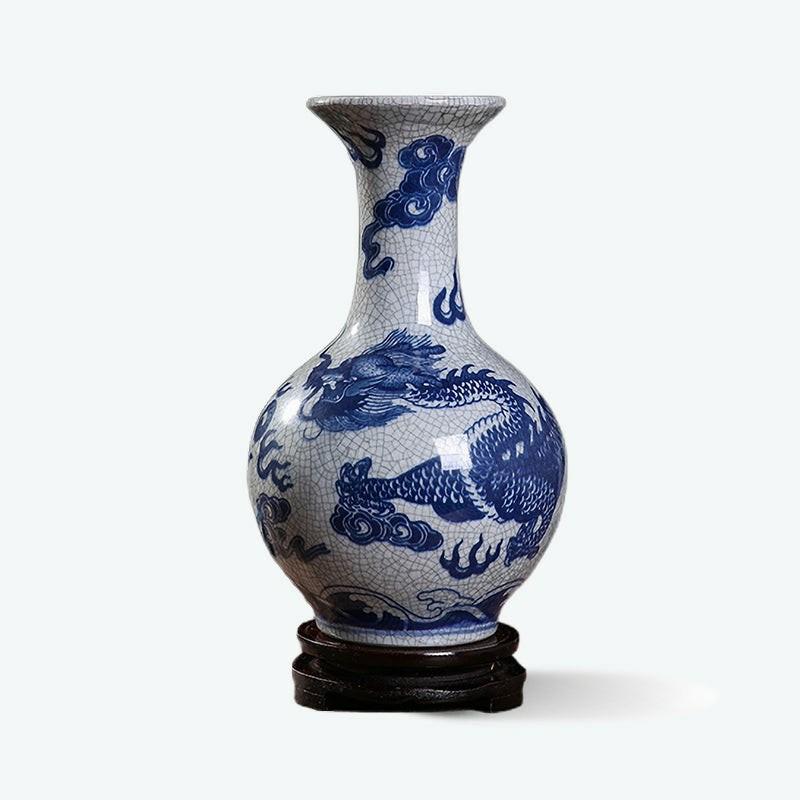 Jingdezhen Hand-Painted Dragon Blue and White Porcelain Vase | Blue And White Porcelain Vase Bud Vase Blue And White Porcelain Vase