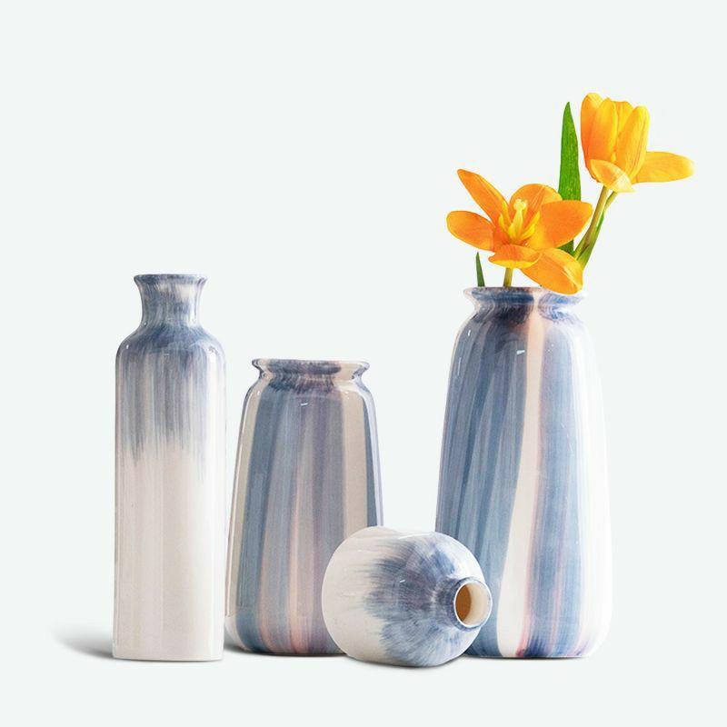 Modern Blue Ceramic Decorative Vase | Bud Vase Bud Vase Bud Vase