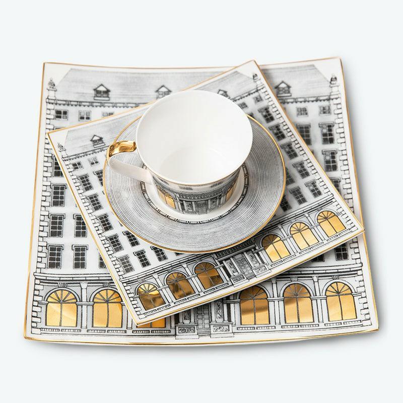 Modern Hand-Painted Bone China Dinnerset with Coffee Cup,Dinner Plate | Plates Dinner Sets Dinner Sets