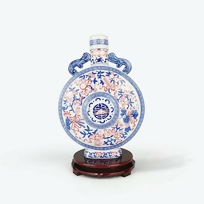 Vintage Style Enamel Porcelain Vase | Bud Vase Bud Vase Bud Vase